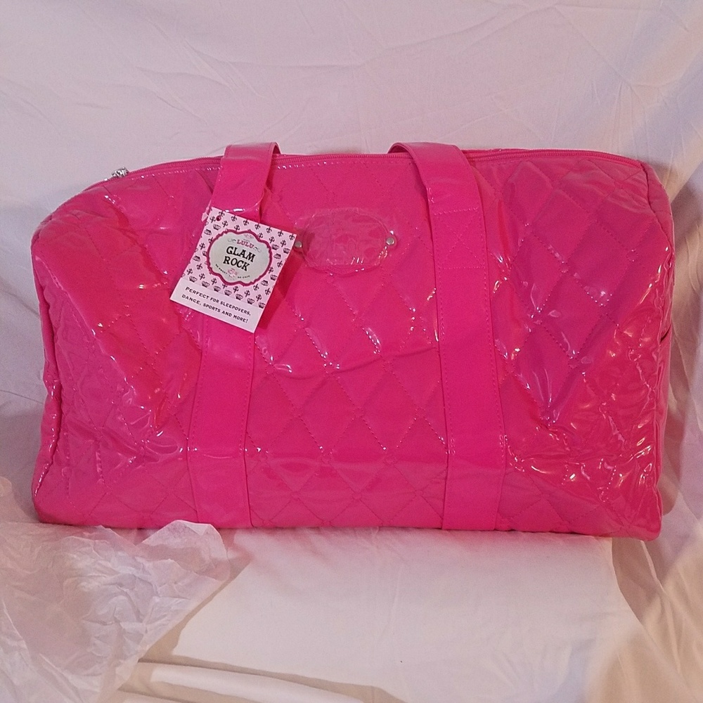 Lulu Duffle Shiny Sugar Pink 18 by 10